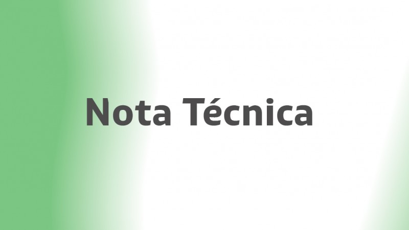 Fundo com degrade do verde para o branco, escrito nota técnica.