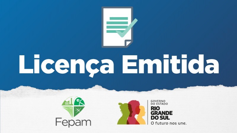 Texto licença emitida com logos da Sema e da Fepam.